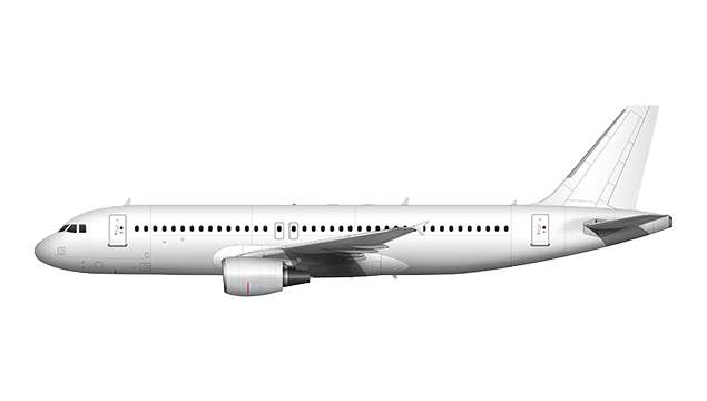 Самолет Airbus A320 (шарклеты)